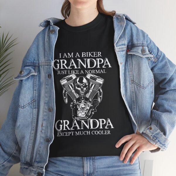 I Am A Biker Grandpa, Just Like A Normal Grandpa Except Much Cooler - Unisex Heavy Cotton Tee - Motorcycle Statement T-Shirt for Bikers, Patriots, Gifts for Friends & Family, Casual Wear. - Image 7