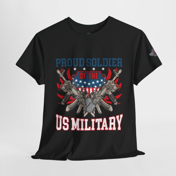 Proud Soldier Of The US Military - Unisex Heavy Cotton Tee - Bold Political Statement T-Shirt for Patriots, Gifts for Supporters, Political Apparel, Casual Wear, Election [...] - Image 4