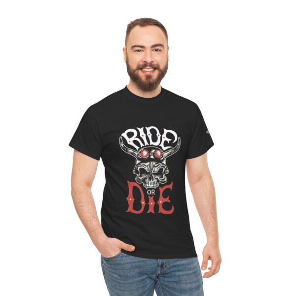 Ride or Die - Unisex Heavy Cotton Tee - Motorcycle Statement T-Shirt for Bikers, Patriots, Gifts for Friends & Family, Casual Wear. - Image 6