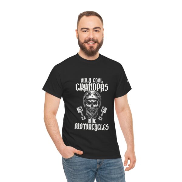 Only Cool Grandpas Ride Motorcycles - Unisex Heavy Cotton Tee - Motorcycle Statement T-Shirt for Bikers, Patriots, Gifts for Friends & Family, Casual Wear. - Image 6