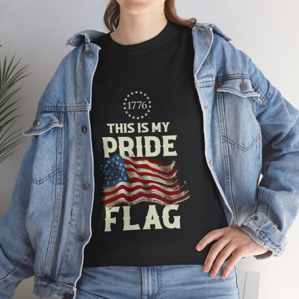This Is My Pride Flag - Unisex Heavy Cotton Tee - Bold Political Statement T-Shirt for Patriots, Gifts for Supporters, Political Apparel, Casual Wear, Election [...] - Image 7