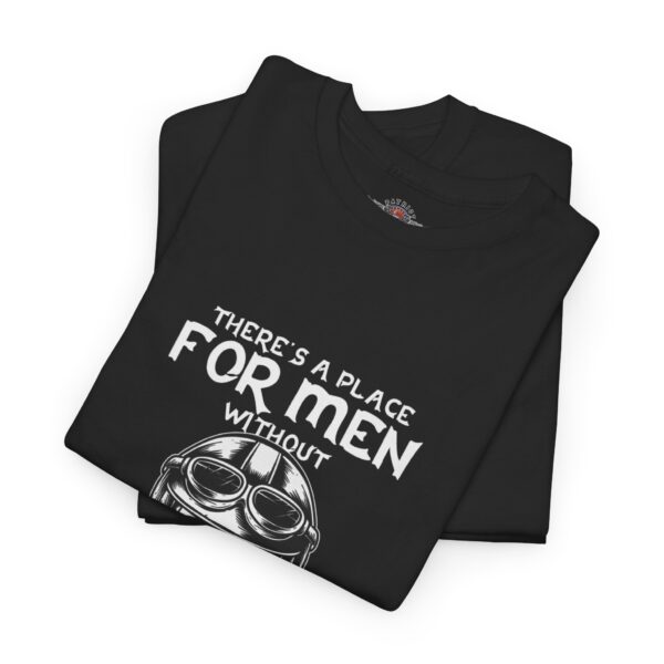 There's A Place For Men Without Beards, It's Called The Lady's Room - Unisex Heavy Cotton Tee - Motorcycle Statement T-Shirt for Bikers, Patriots, Gifts for Friends & Family, Casual Wear. - Image 3