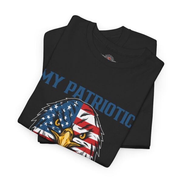 My Patriotic Heart Beats Red, White, & Blue - Unisex Heavy Cotton Tee - Bold Political Statement T-Shirt for Patriots, Gifts for Supporters, Political Apparel, Casual Wear, Election [...] - Image 3