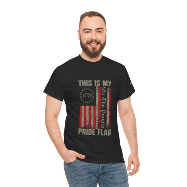 This Is My Pride Flag, We The People - Unisex Heavy Cotton Tee - Bold Political Statement T-Shirt for Patriots, Gifts for Supporters, Political Apparel, Casual Wear, Election [...] - Image 6
