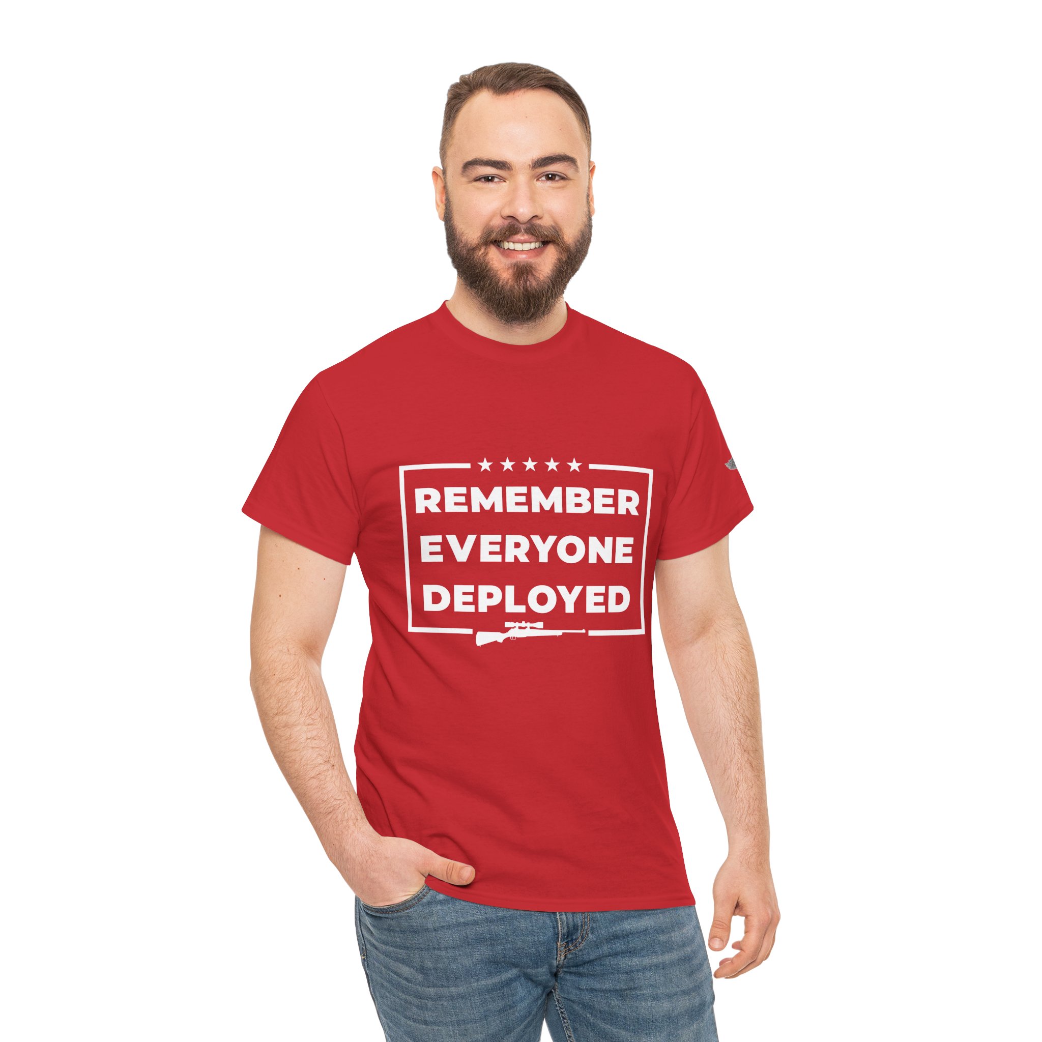 Remember Everyone Deployed - Unisex Heavy Cotton Tee - Motorcycle Statement T-Shirt for Bikers, Patriots, Gifts for Friends & Family, Casual Wear. - Image 6