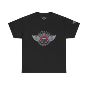 Patriot Biker Wear - Unisex Heavy Cotton Tee - Motorcycle Statement T-Shirt for Bikers, Patriots, Gifts for Friends & Family, Casual Wear.