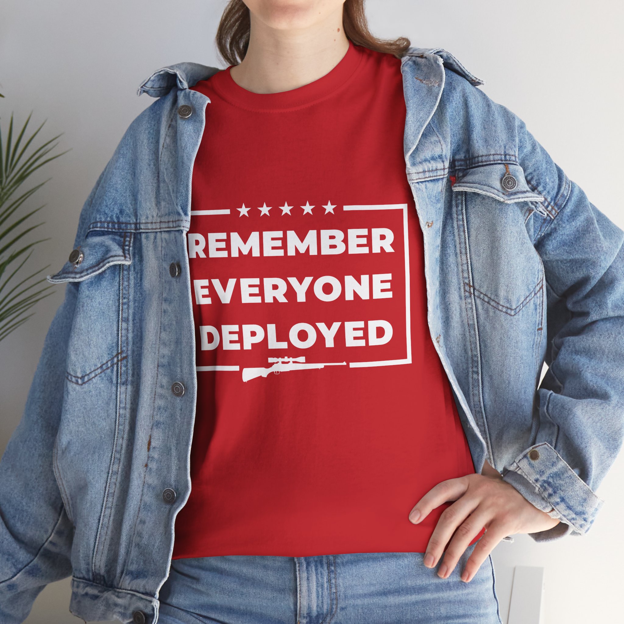 Remember Everyone Deployed - Unisex Heavy Cotton Tee - Motorcycle Statement T-Shirt for Bikers, Patriots, Gifts for Friends & Family, Casual Wear. - Image 7
